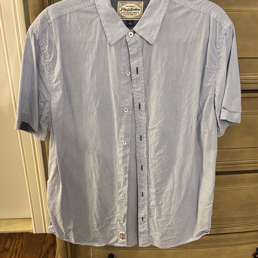 Ralph Lauren Men's Blue Striped Casual Shirt